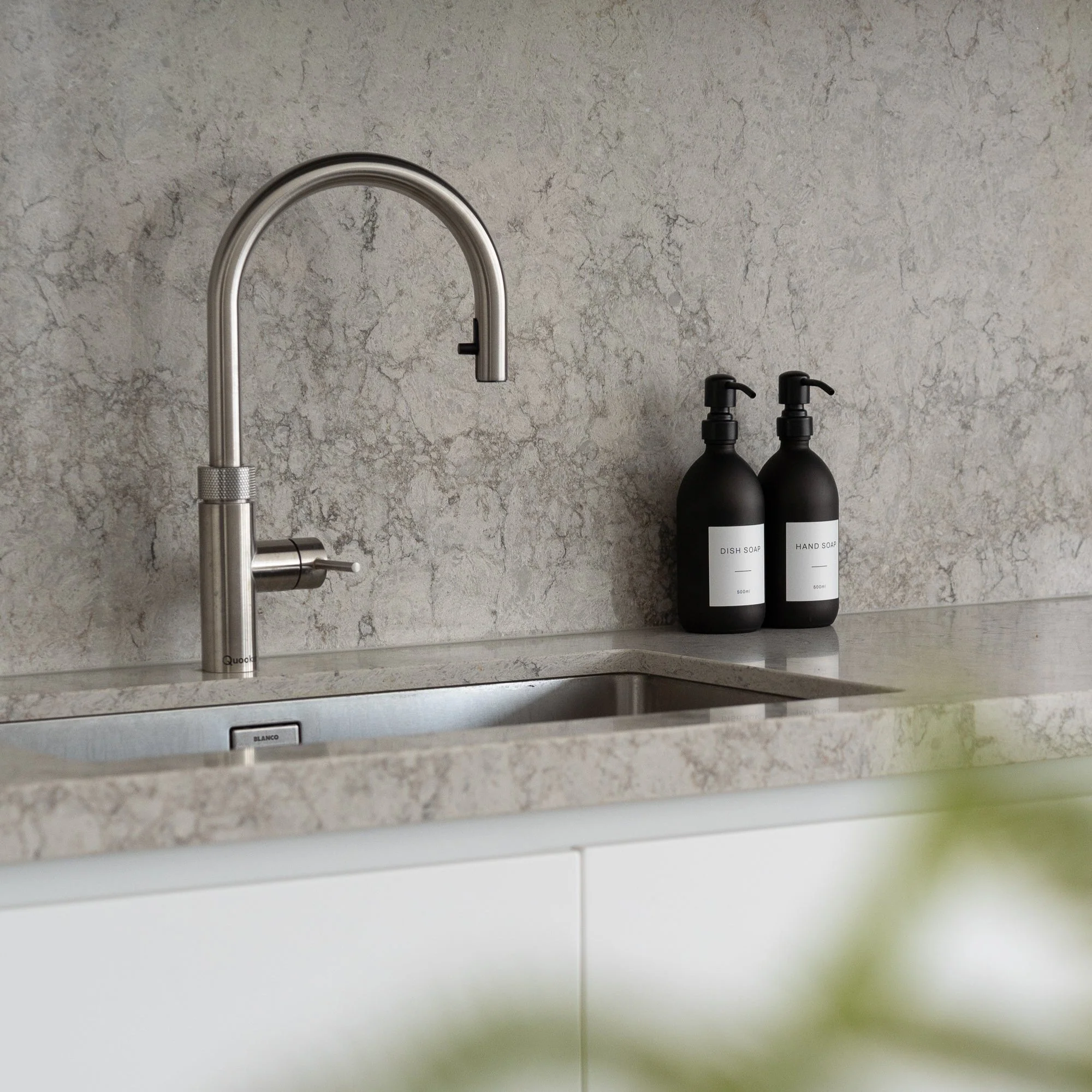 Hand Soap & Dish Soap Matte Black Glass Set - Image 6