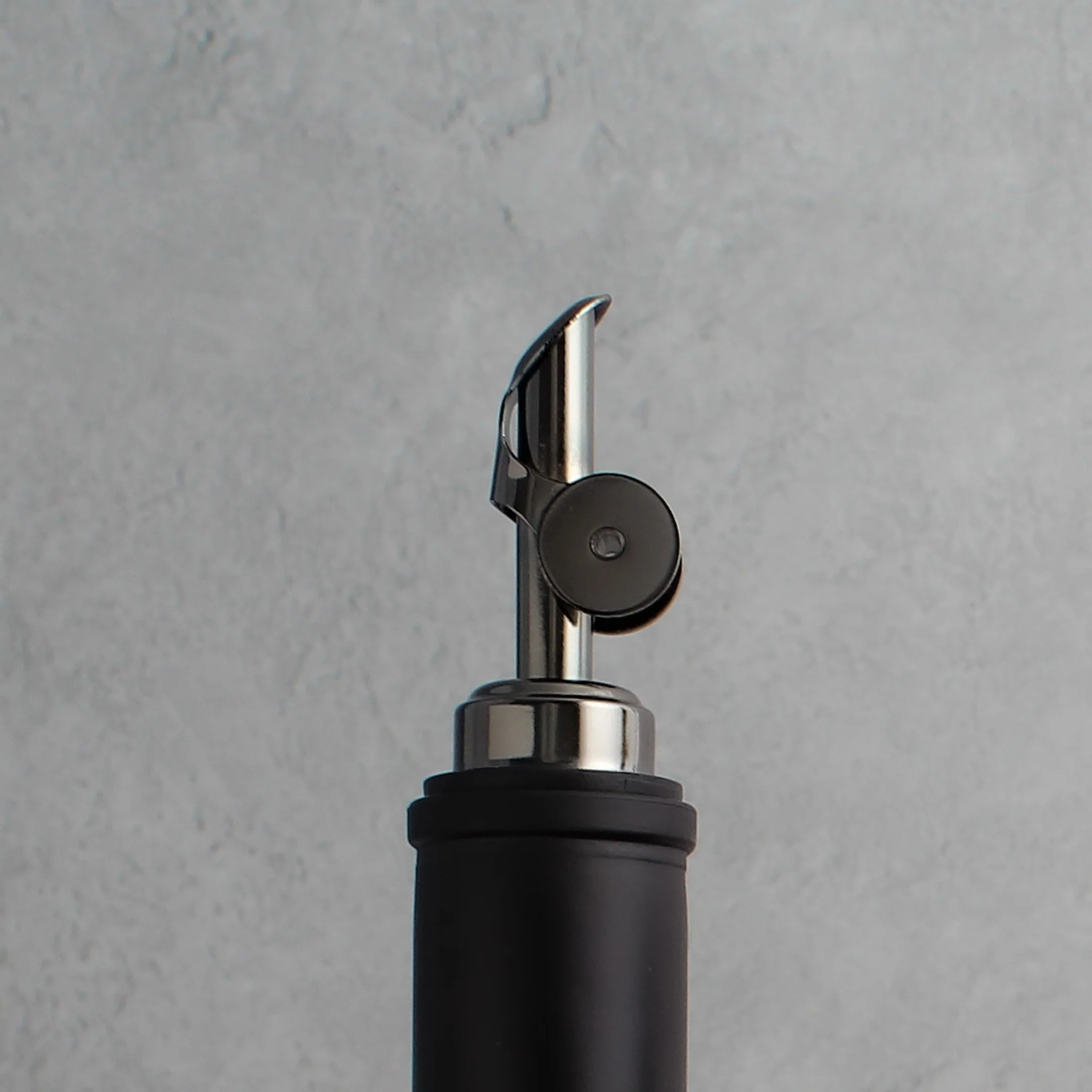 Matte Black Glass Tall Neck Oil Bottle With Label - Image 12