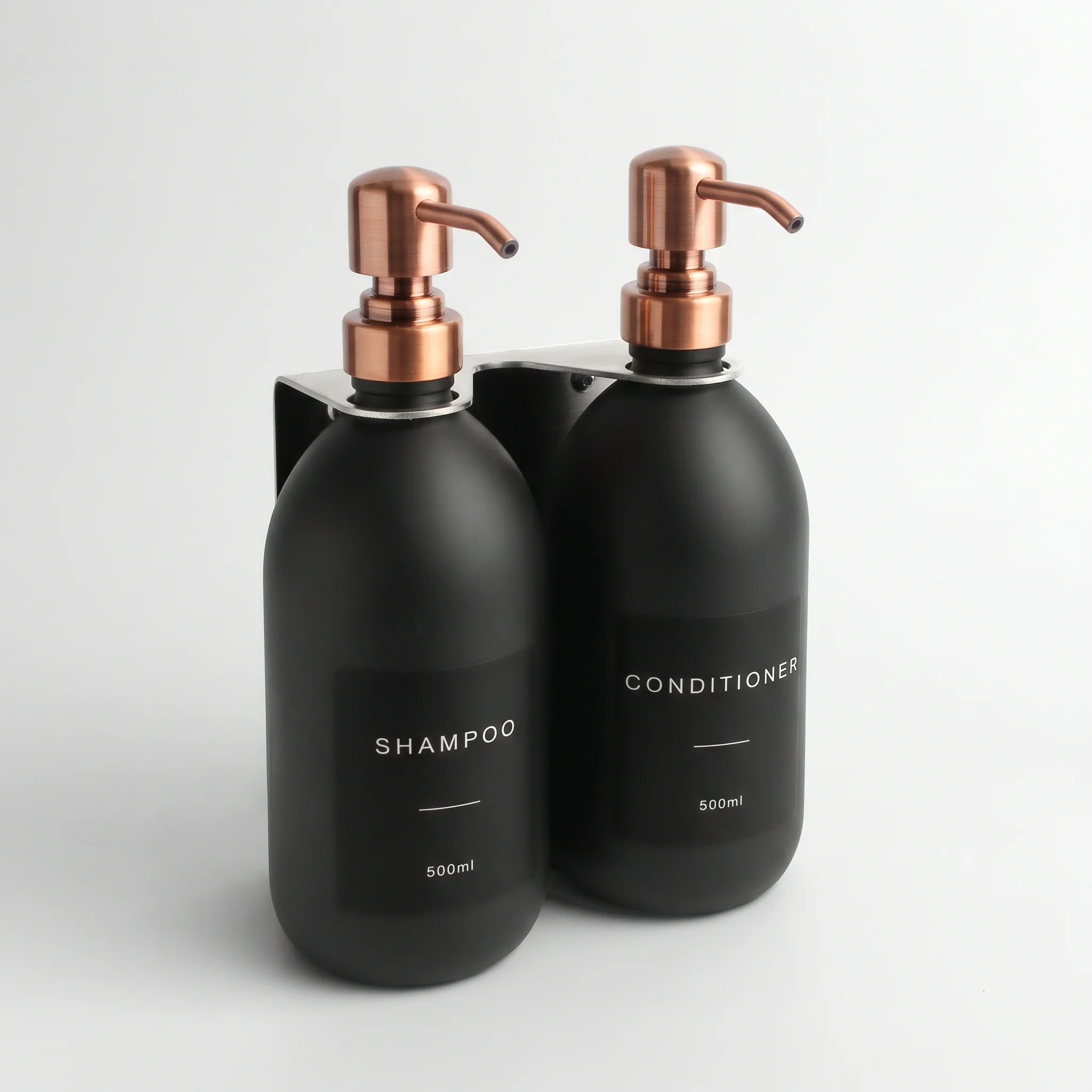 Silver Wall Bracket & Matte Black Dispenser Set - Image 29