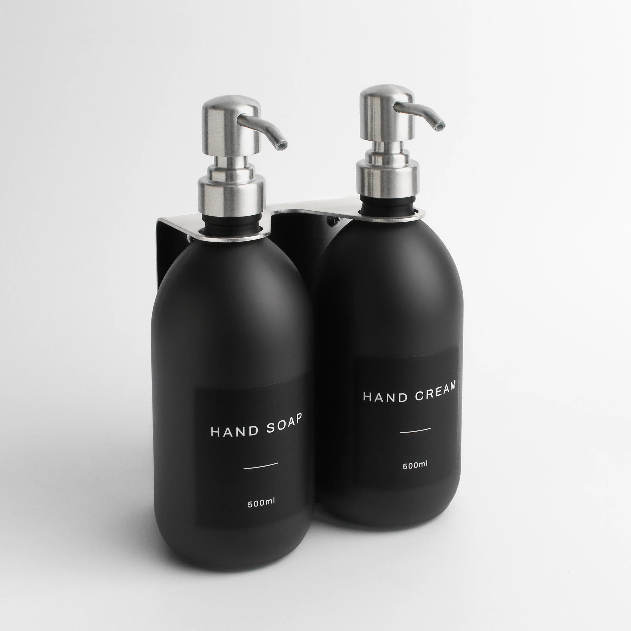 Silver Wall Bracket & Matte Black Dispenser Set - Image 7