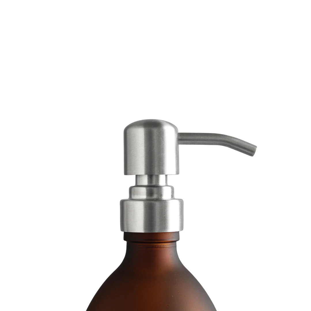 Black Wall Bracket & Frosted Amber Glass Dispenser Set - Image 11