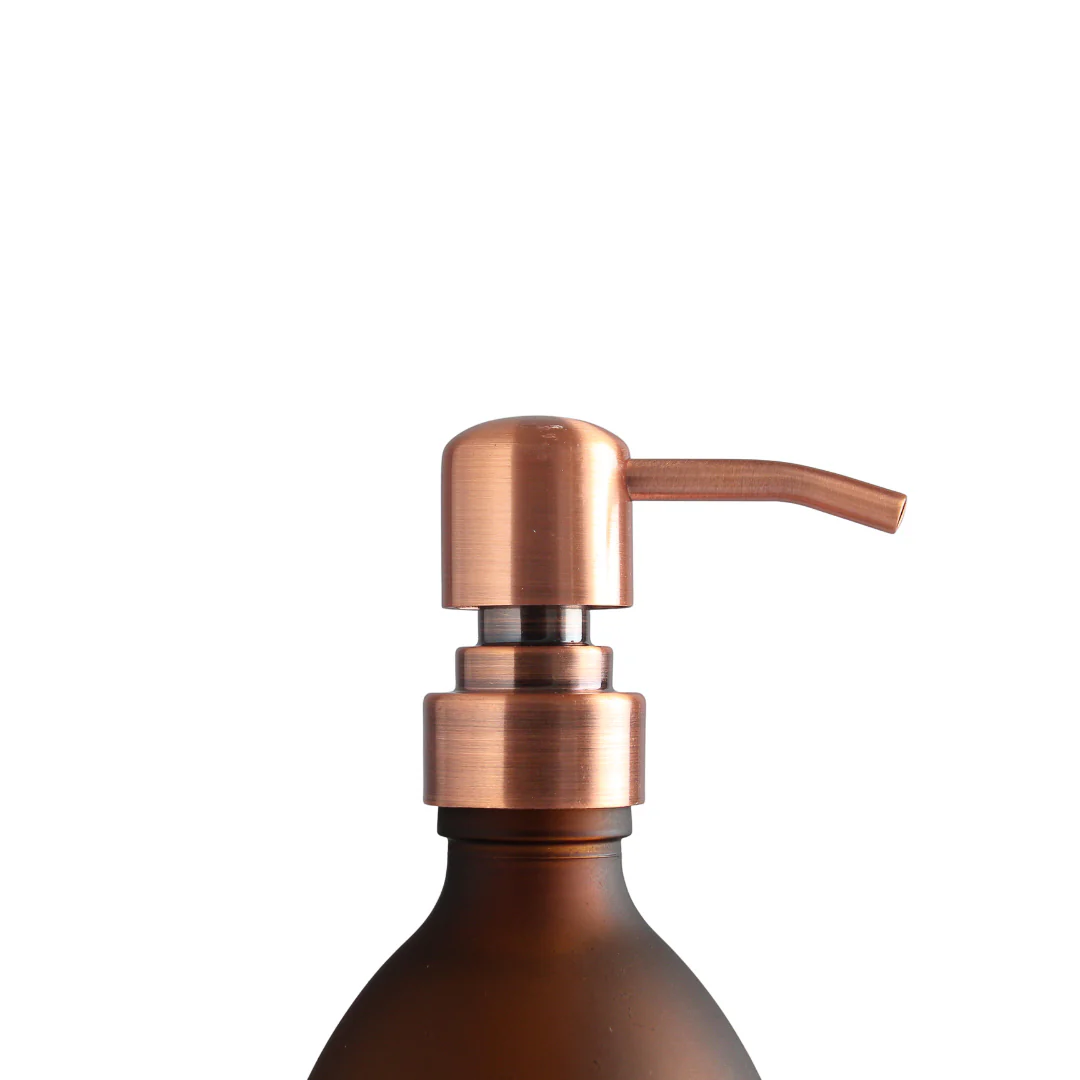 Black Wall Bracket & Frosted Amber Glass Dispenser Set - Image 15