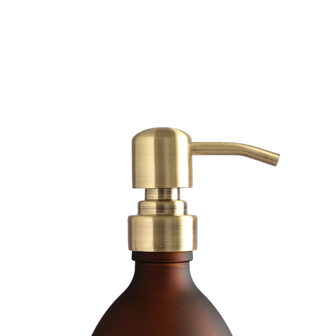 Black Wall Bracket & Frosted Amber Glass Dispenser Set - Image 8