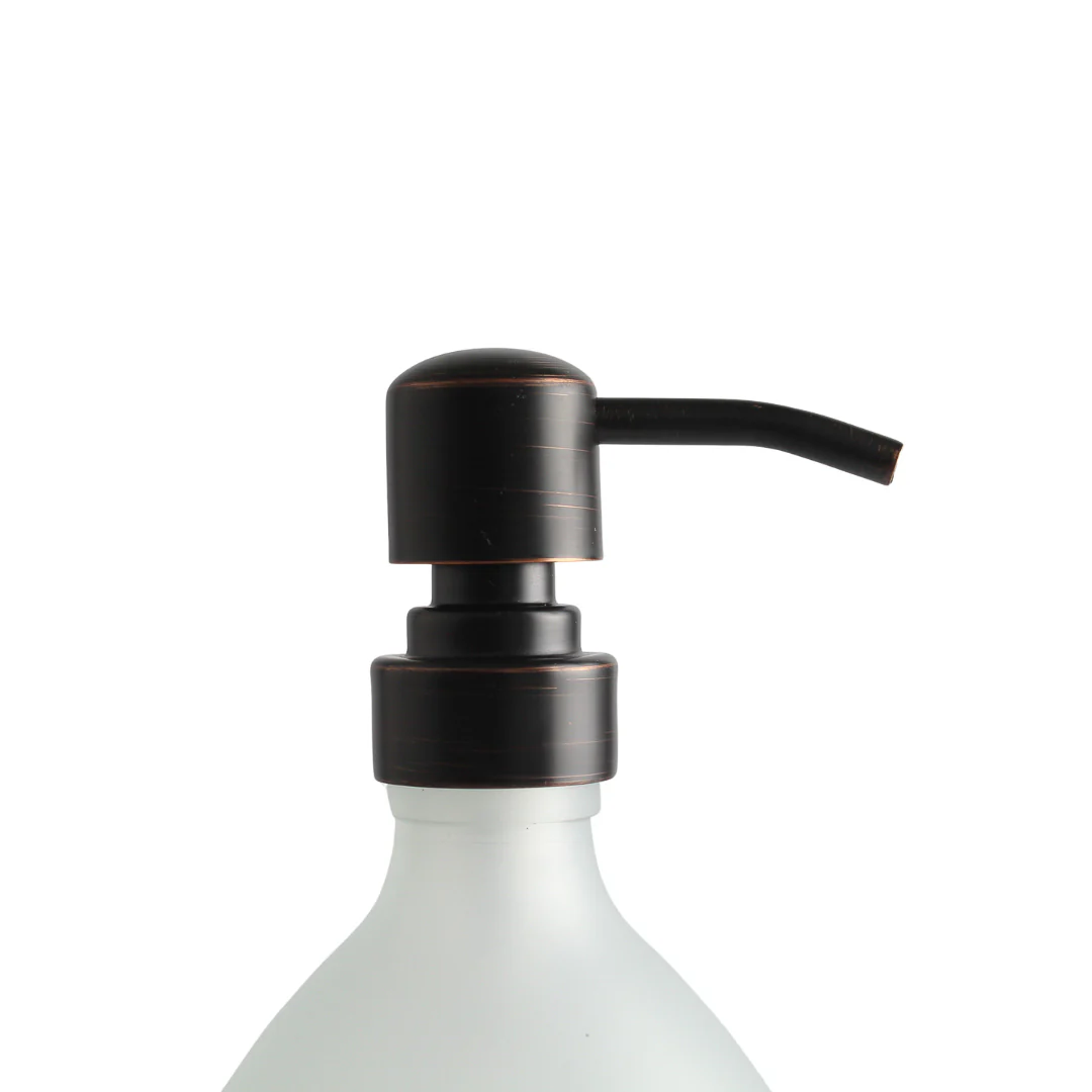 Black Wall Bracket & Frosted White Glass Dispenser Set - Image 11