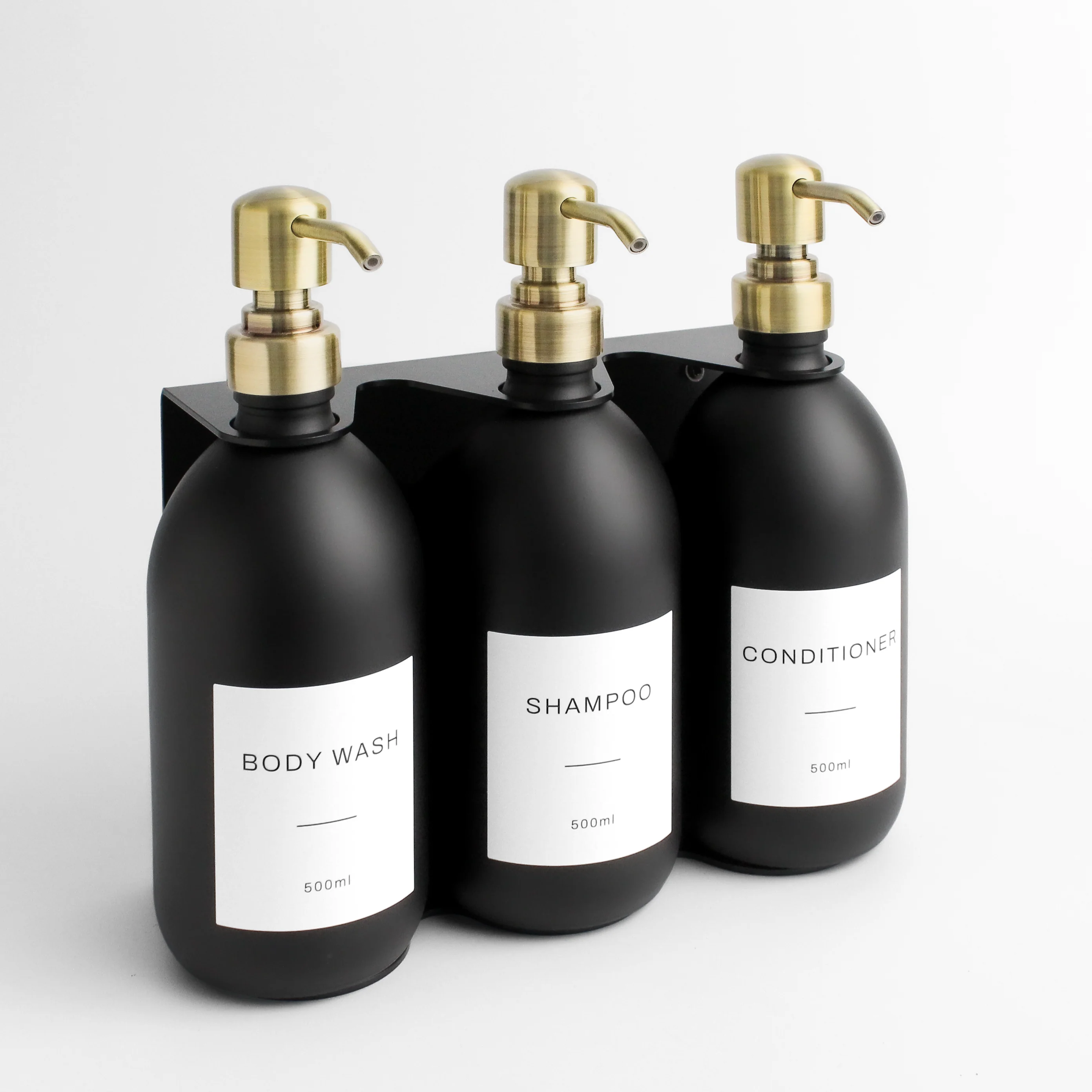Black Wall Bracket & Matte Black Dispenser Set - Image 10