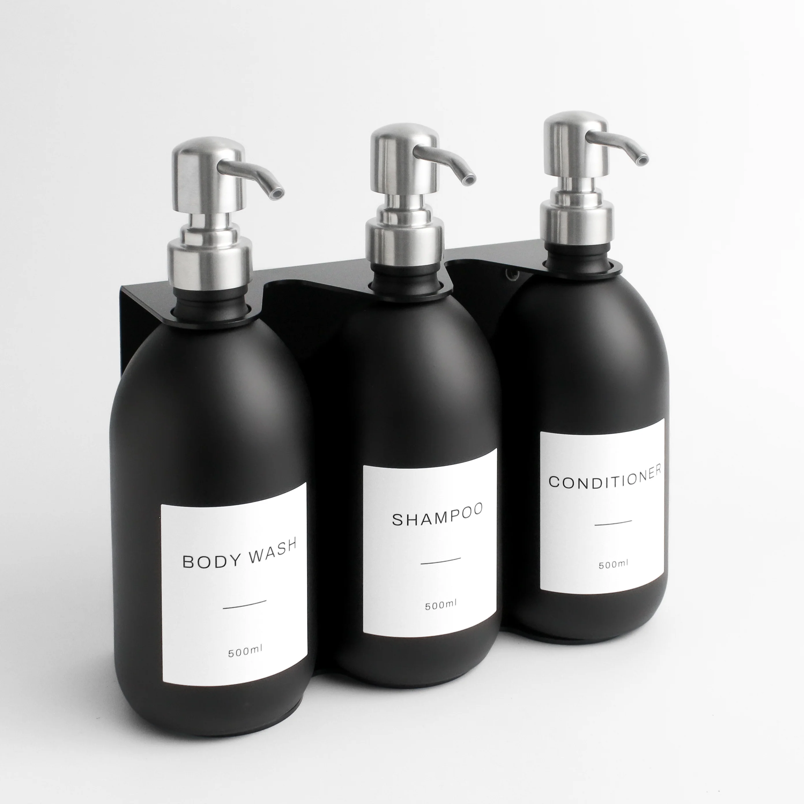 Black Wall Bracket & Matte Black Dispenser Set - Image 13