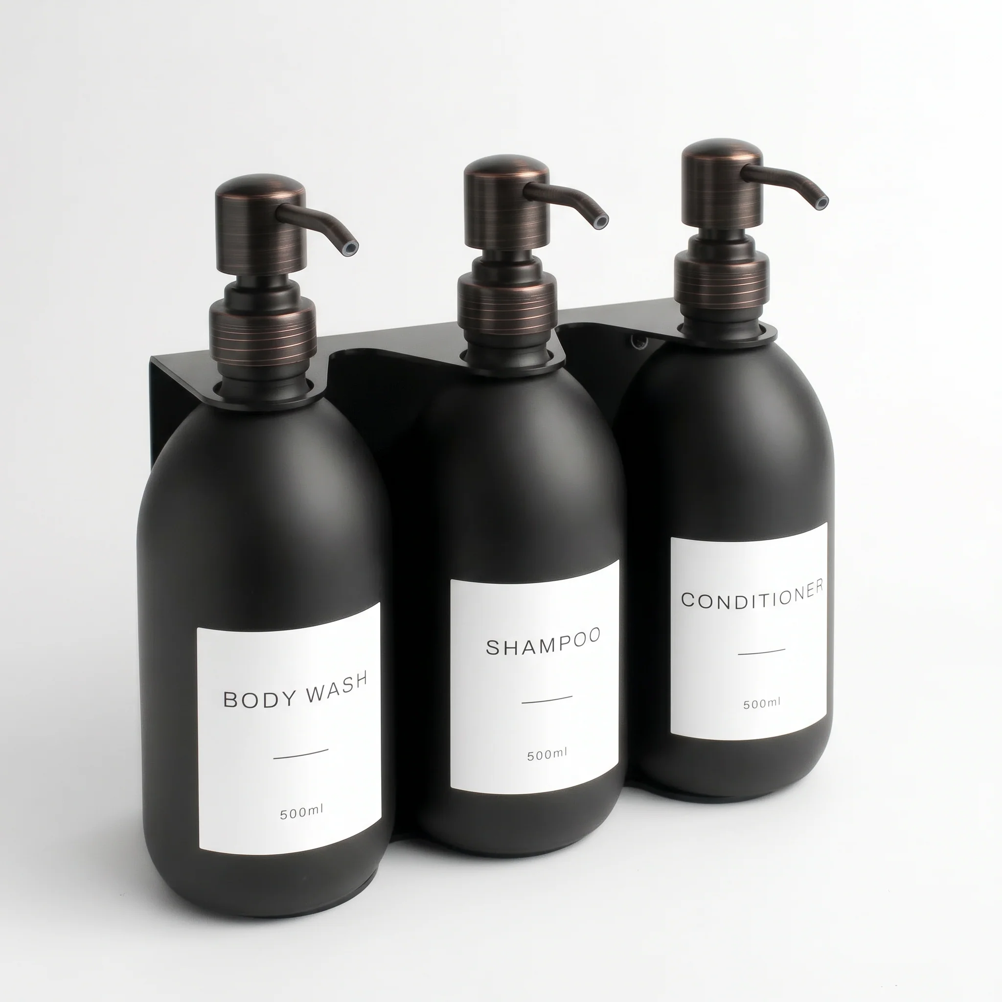 Black Wall Bracket & Matte Black Dispenser Set - Image 19