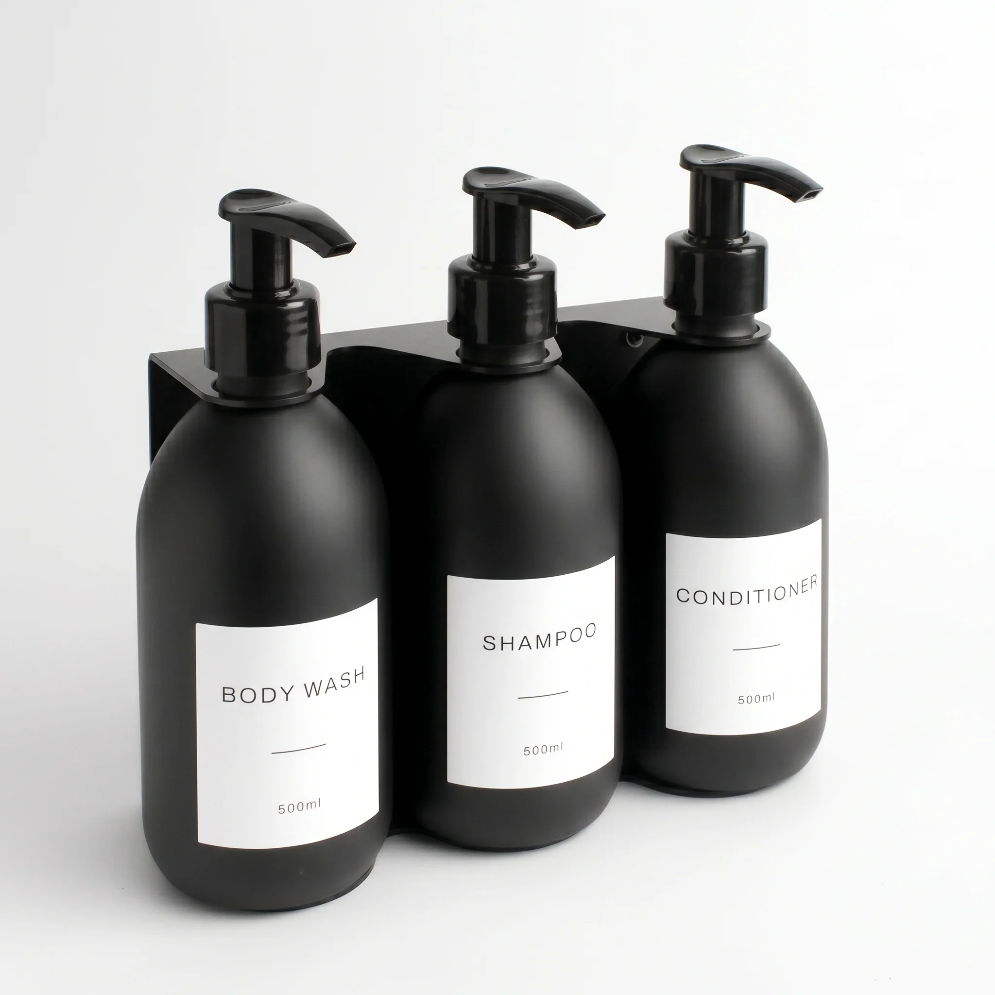 Black Wall Bracket & Matte Black Dispenser Set - Image 22