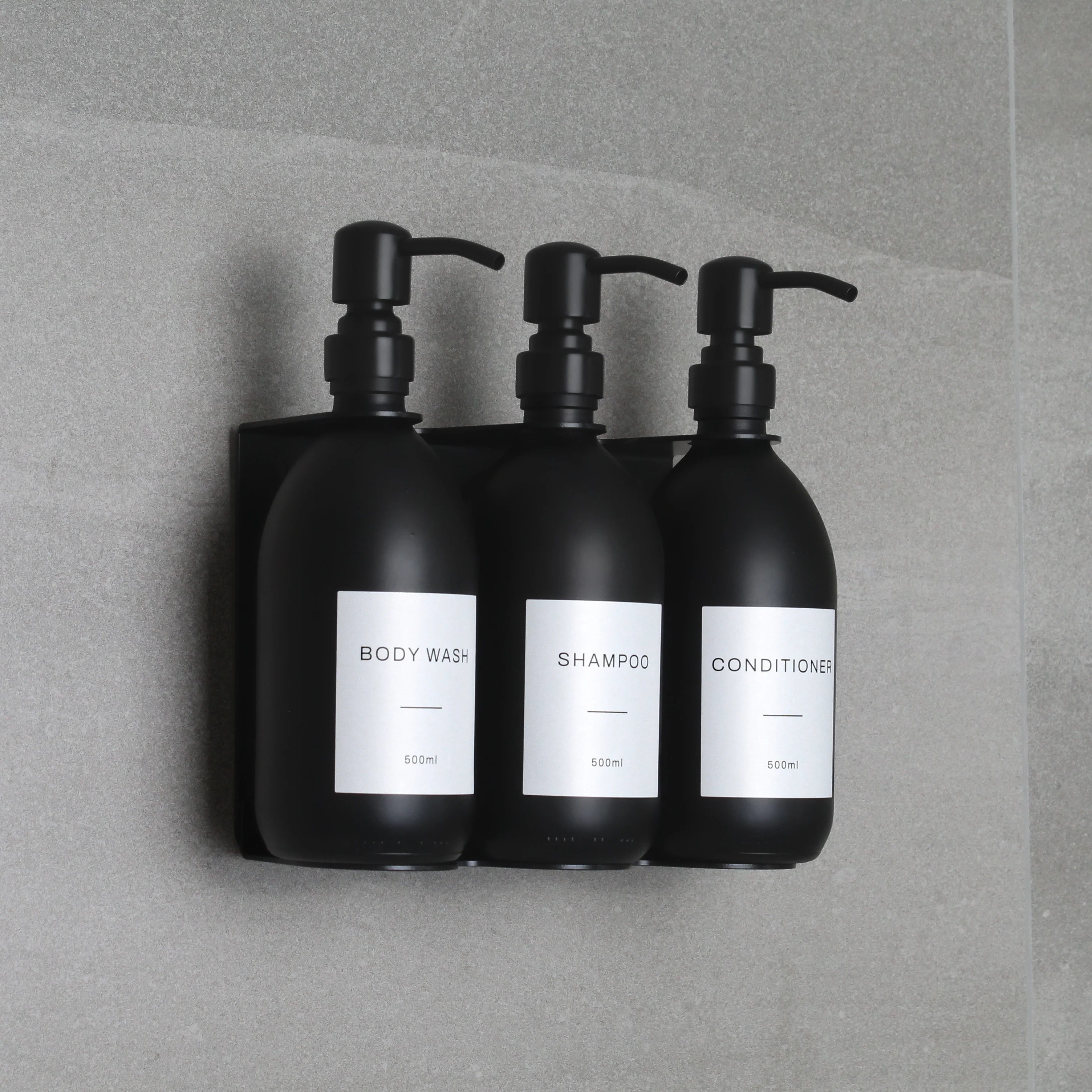 Black Wall Bracket & Matte Black Dispenser Set - Image 5