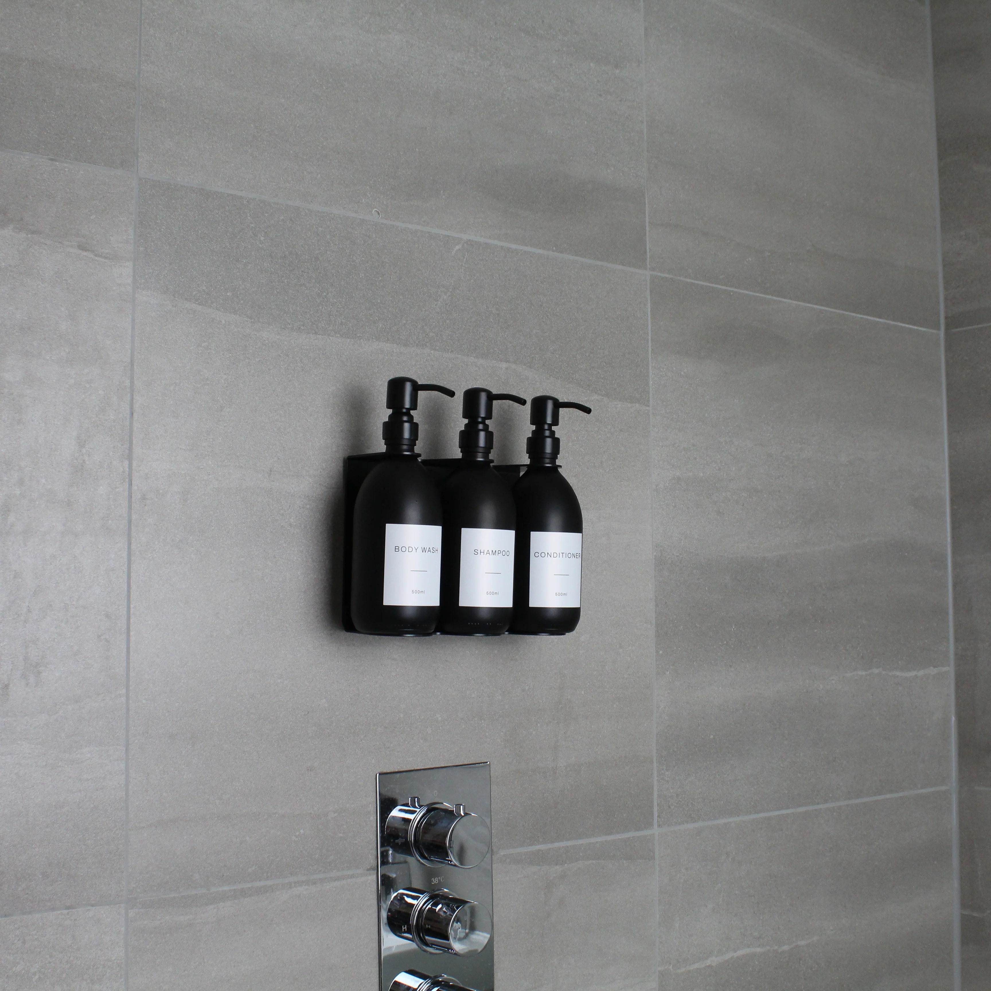 Black Wall Bracket & Matte Black Dispenser Set - Image 7