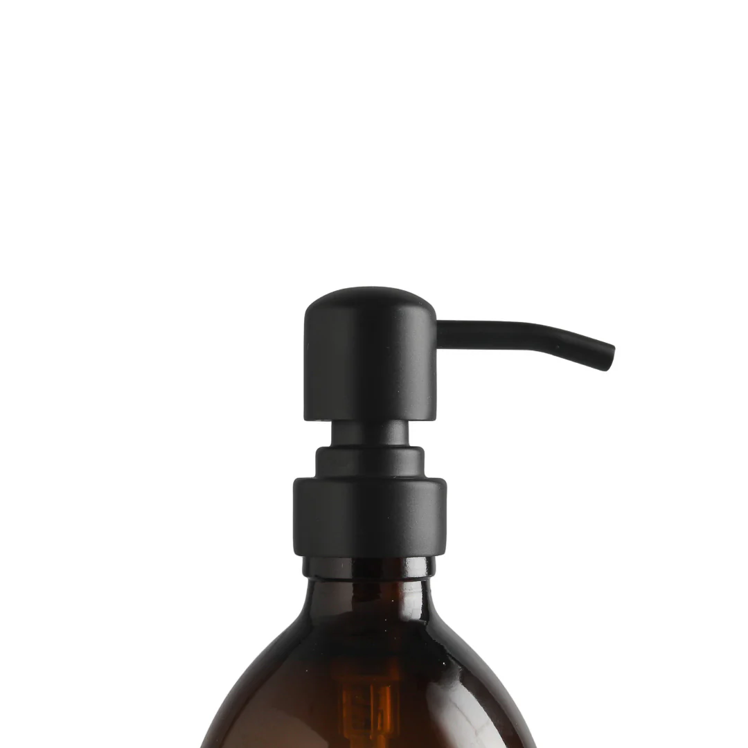 Black Wall Bracket & Amber Glass Dispenser Set - Image 13