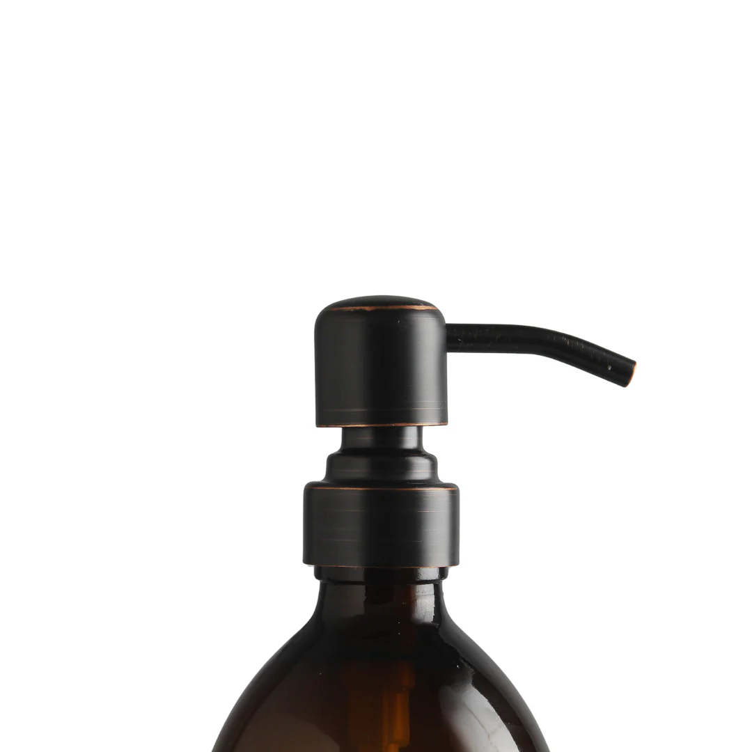 Black Wall Bracket & Amber Glass Dispenser Set - Image 41