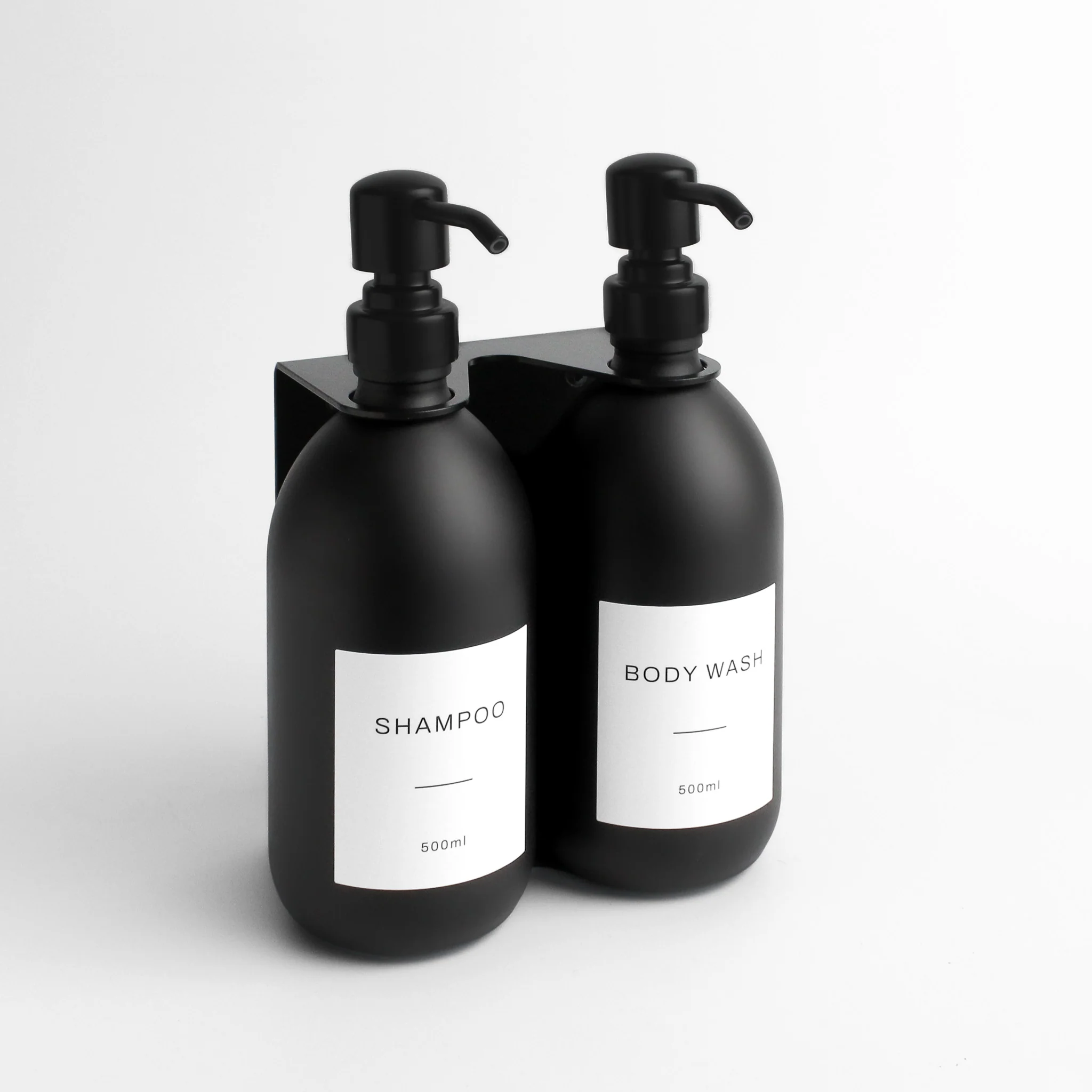Black Wall Bracket & Matte Black Dispenser Set - Image 12