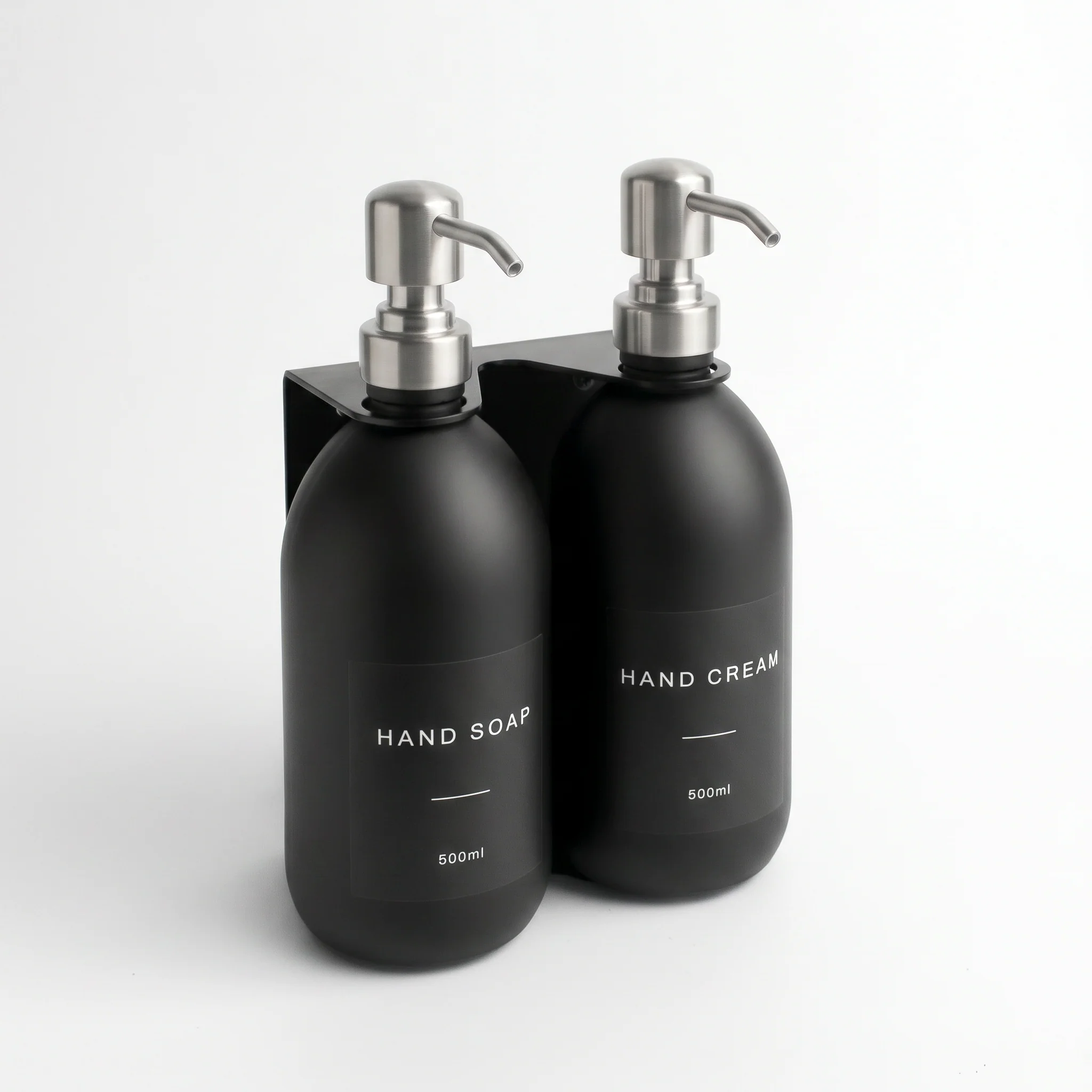 Black Wall Bracket & Matte Black Dispenser Set - Image 28