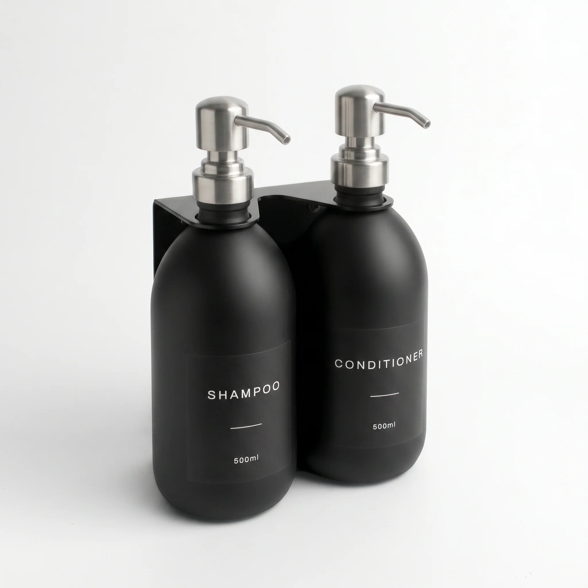 Black Wall Bracket & Matte Black Dispenser Set - Image 29