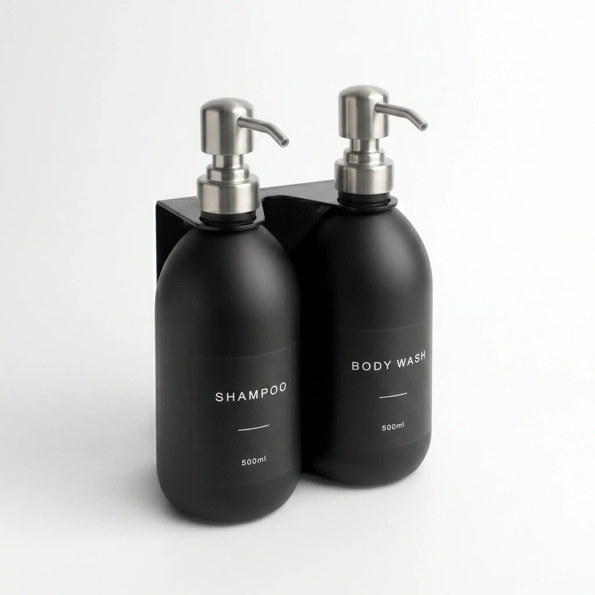 Black Wall Bracket & Matte Black Dispenser Set - Image 30