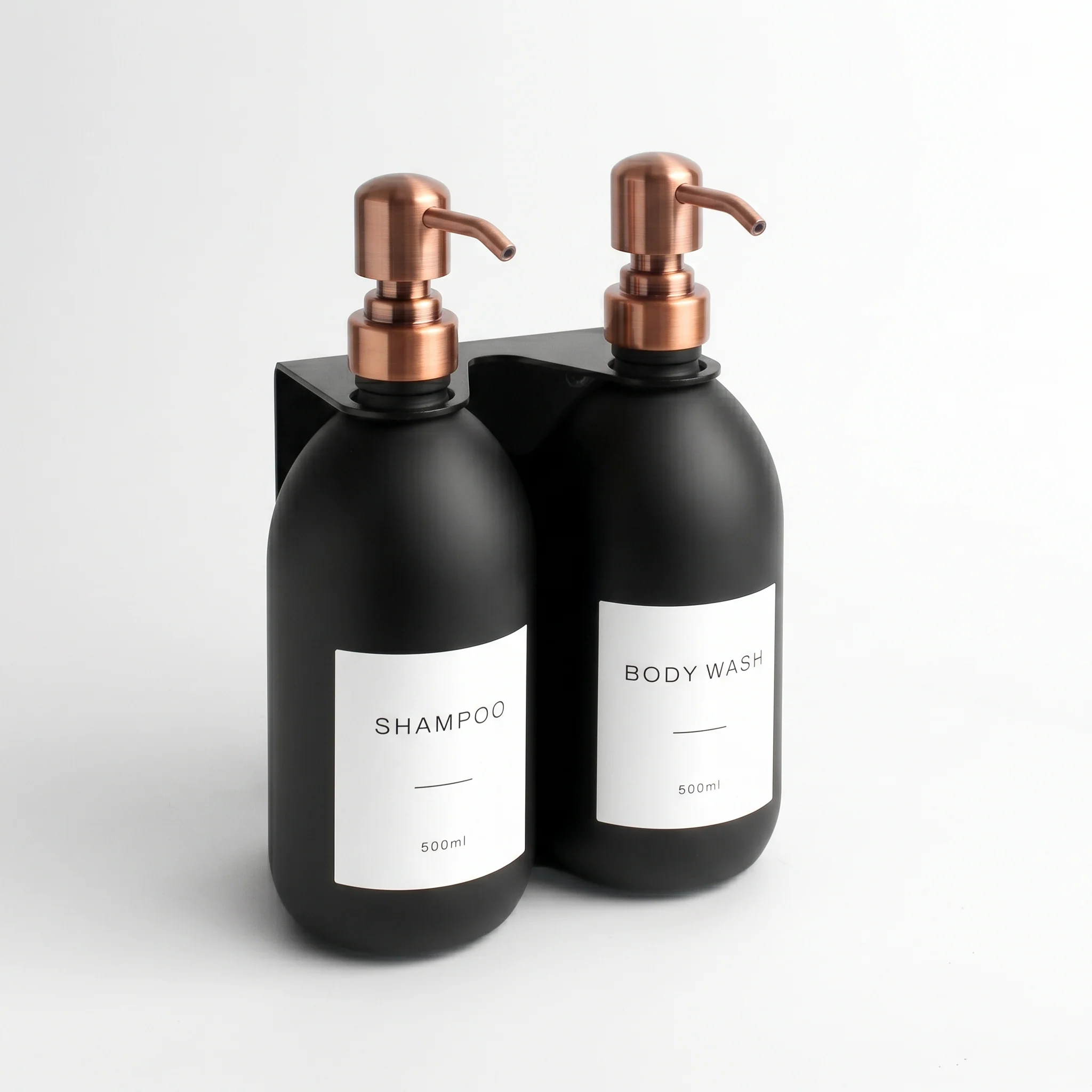 Black Wall Bracket & Matte Black Dispenser Set - Image 33