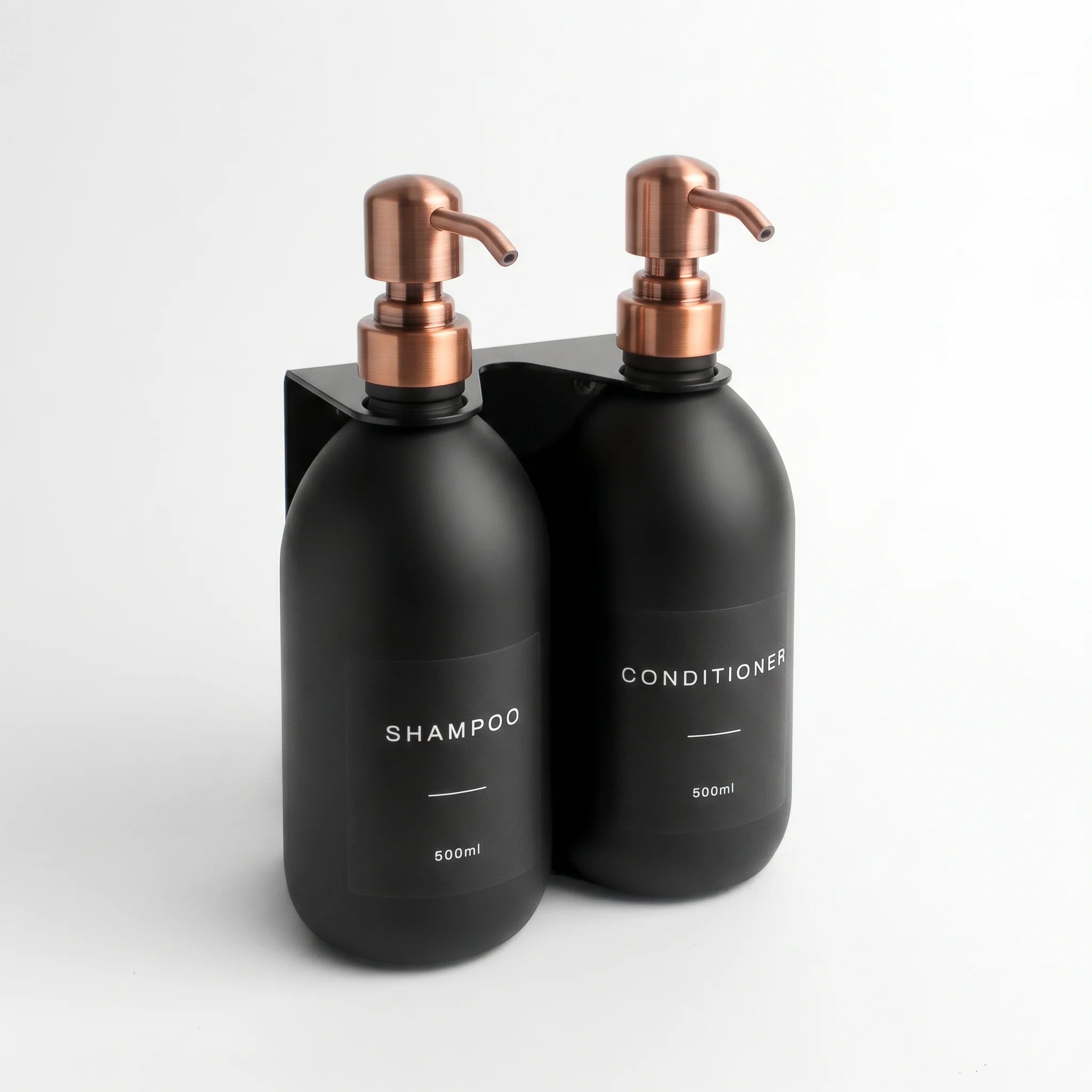 Black Wall Bracket & Matte Black Dispenser Set - Image 36