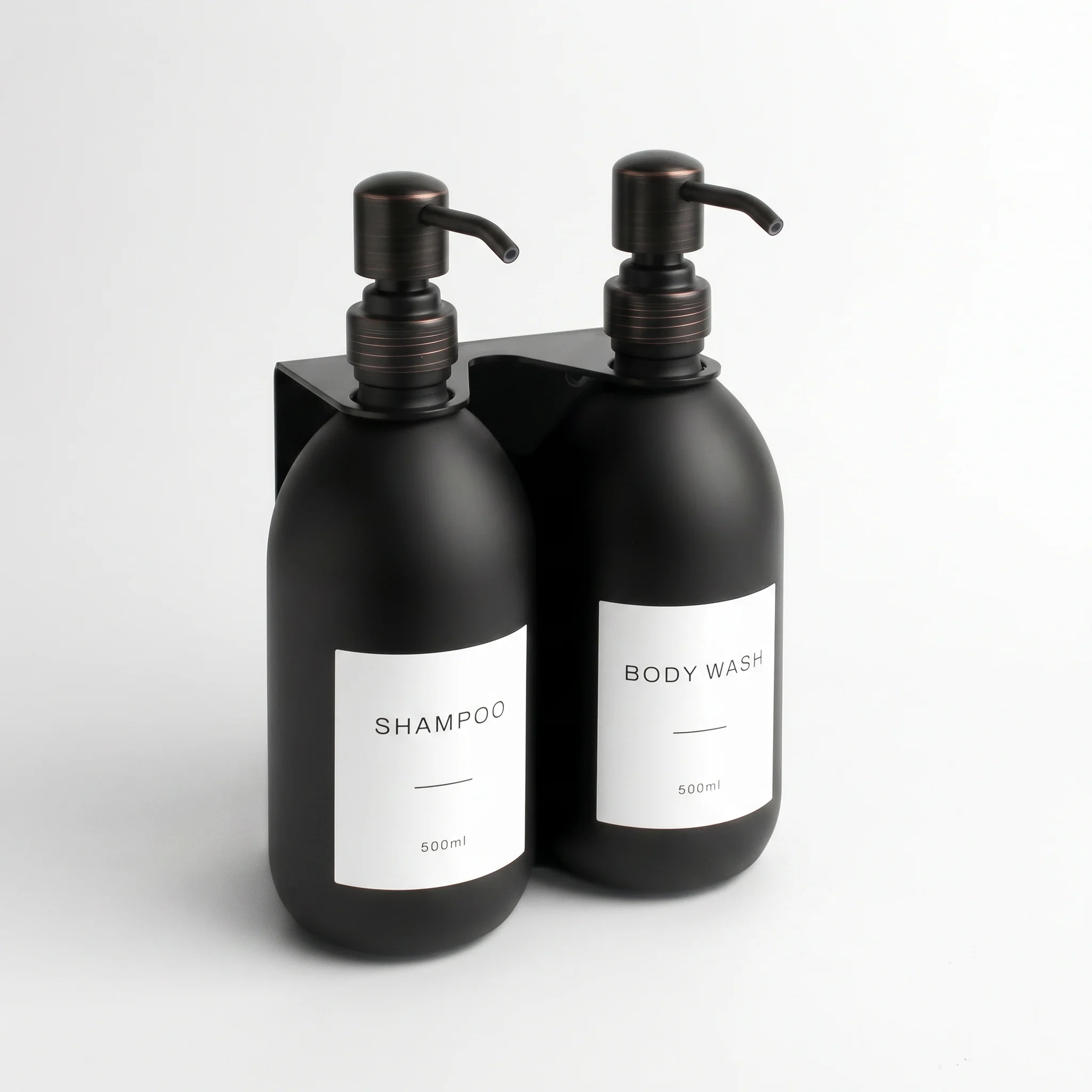 Black Wall Bracket & Matte Black Dispenser Set - Image 40