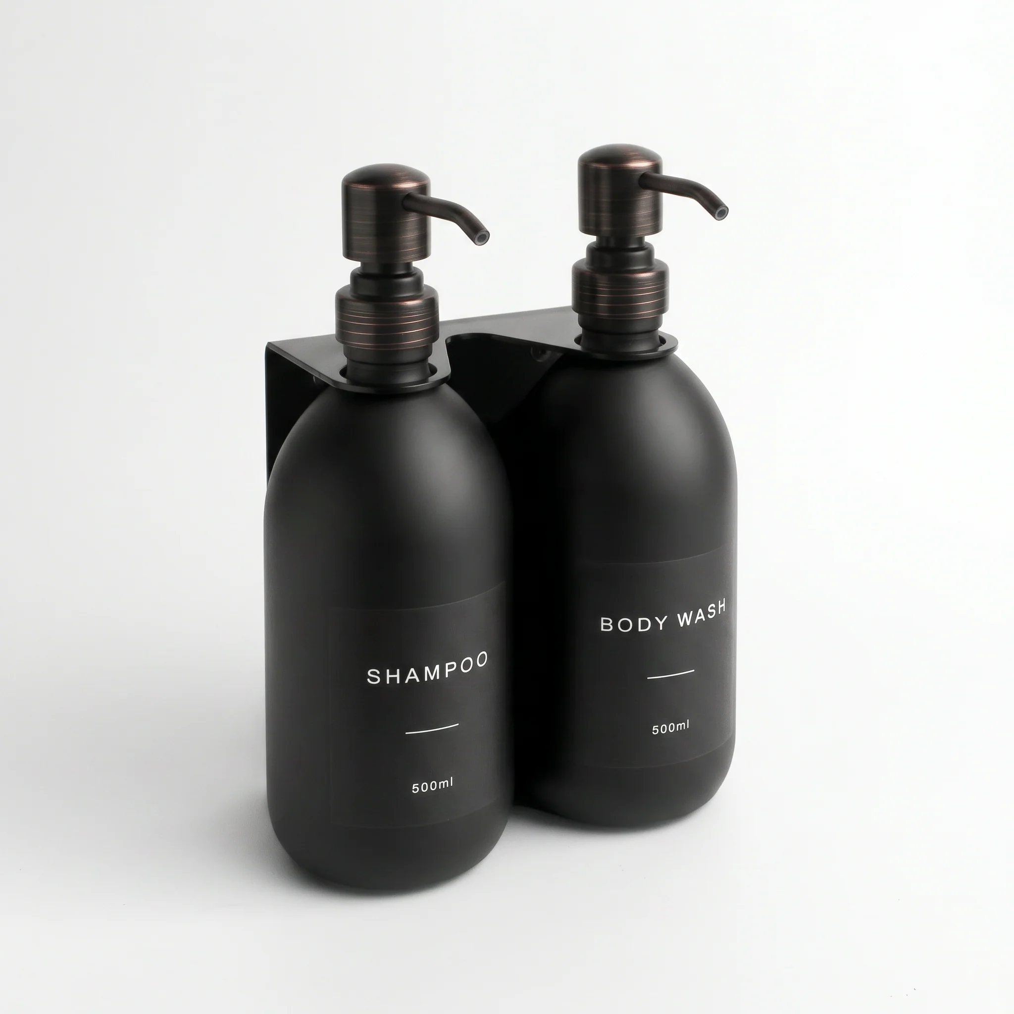 Black Wall Bracket & Matte Black Dispenser Set - Image 44