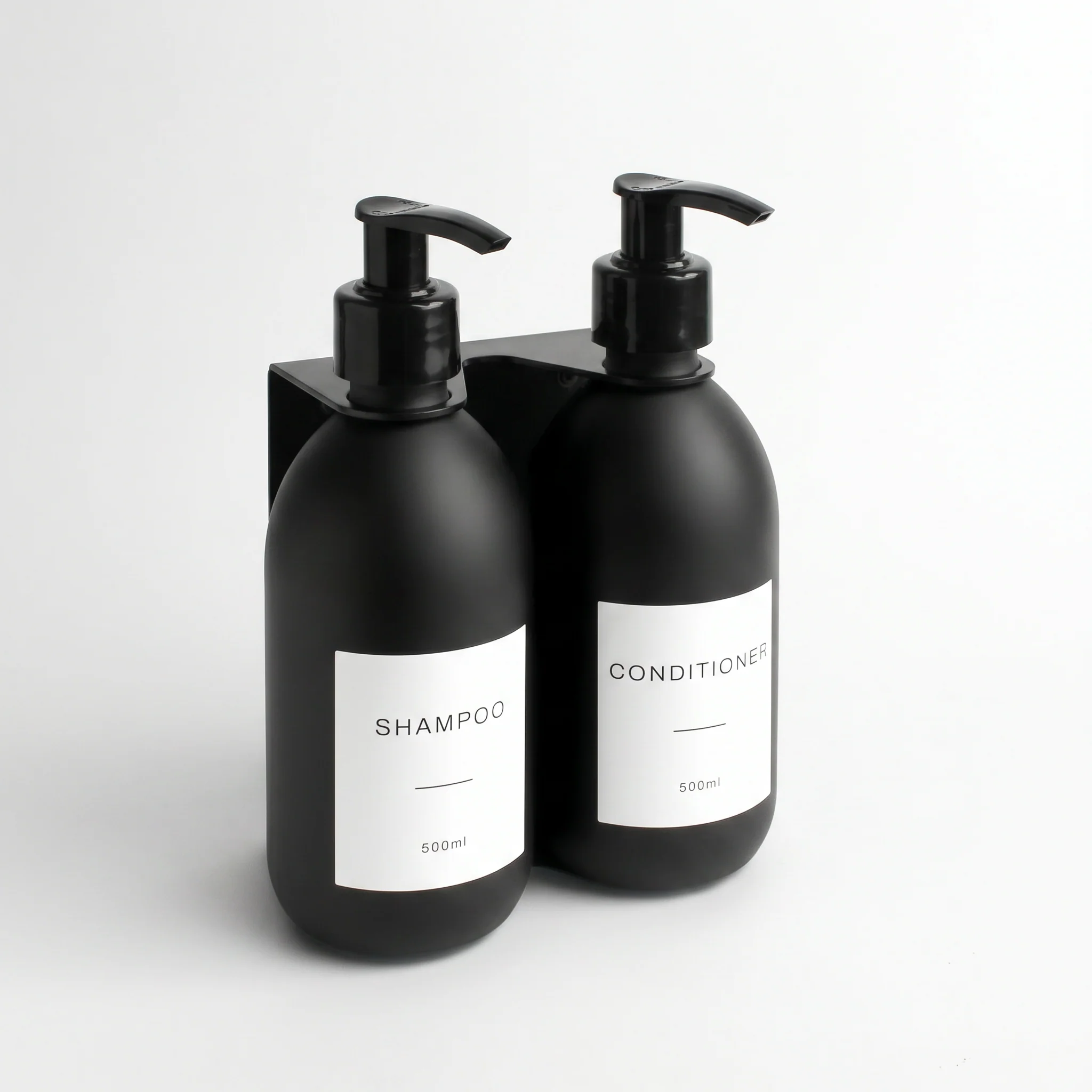 Black Wall Bracket & Matte Black Dispenser Set - Image 46