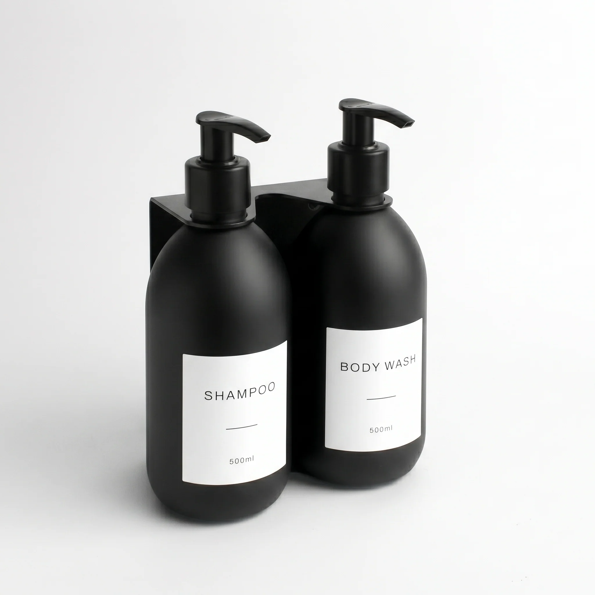 Black Wall Bracket & Matte Black Dispenser Set - Image 47