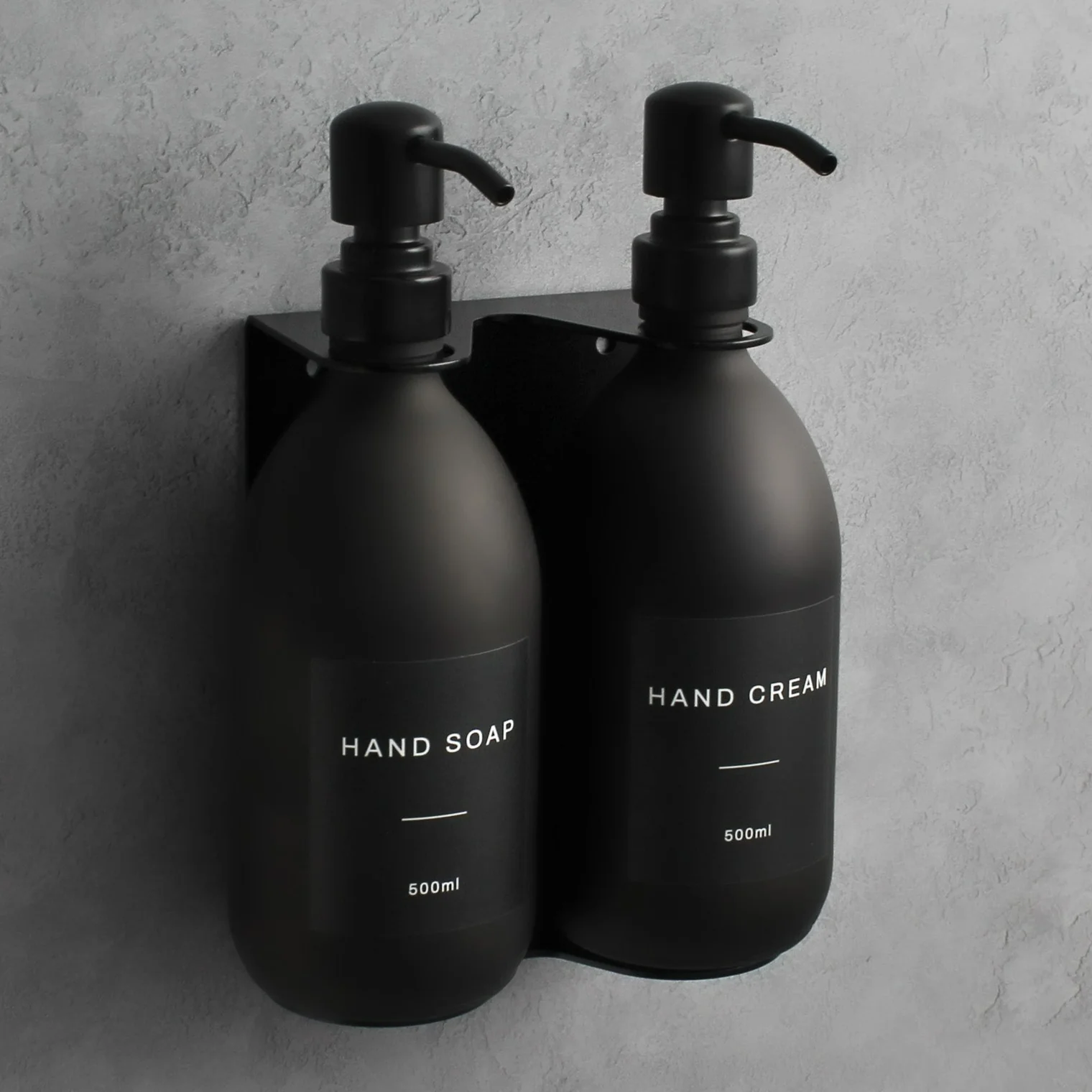 Black Wall Bracket & Matte Black Dispenser Set - Image 7