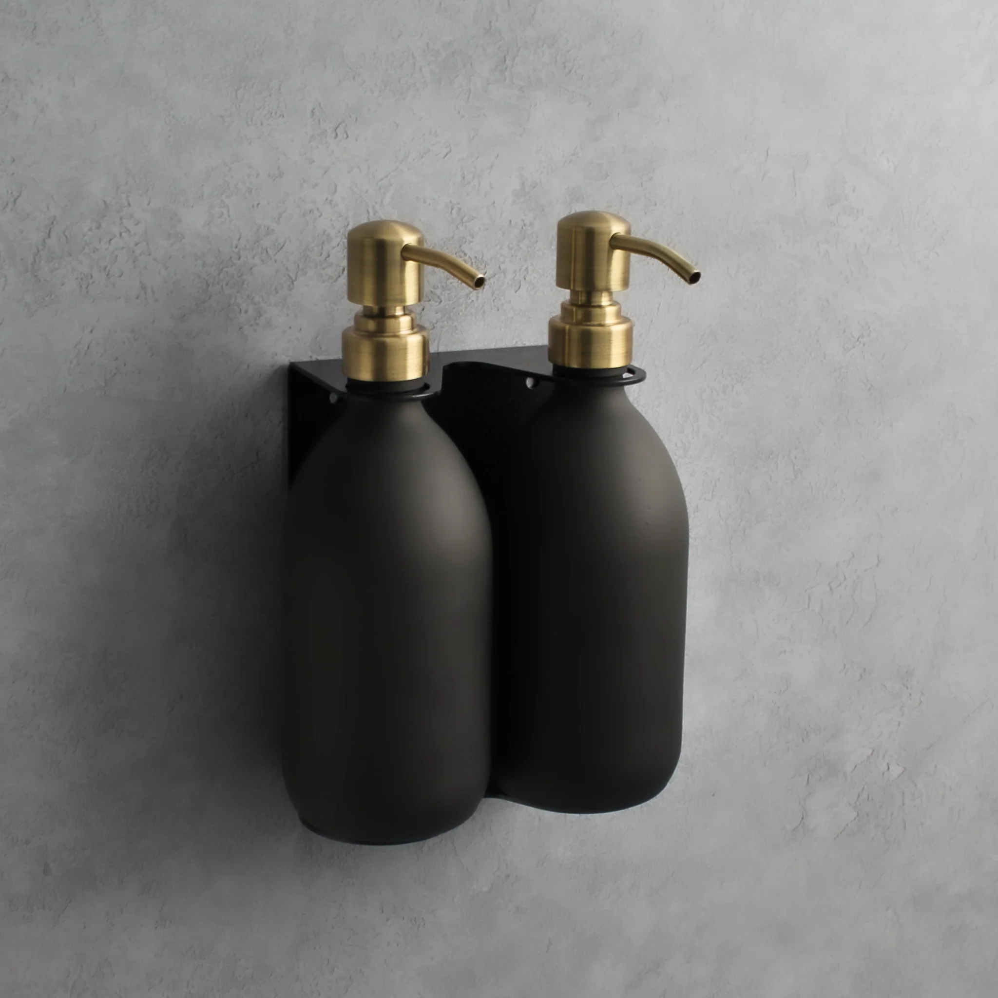 Black Wall Bracket & Matte Black Dispenser Set - Image 9
